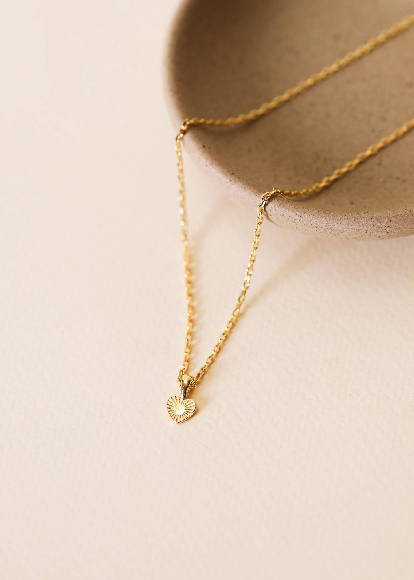 Mini Heart 18k Gold Plated Pendant Necklace
