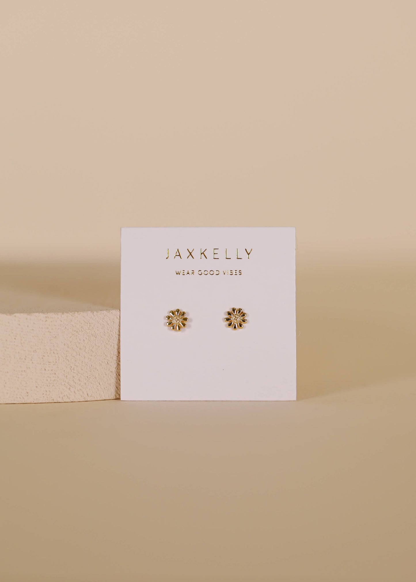 Petite 18k Gold Plated Daisy Stud Earrings