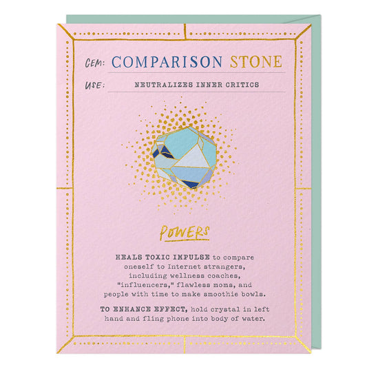 "Comparison Stone" Greeting Card