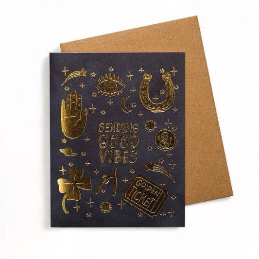 "Sending Good Vibes" Goldfoil Card