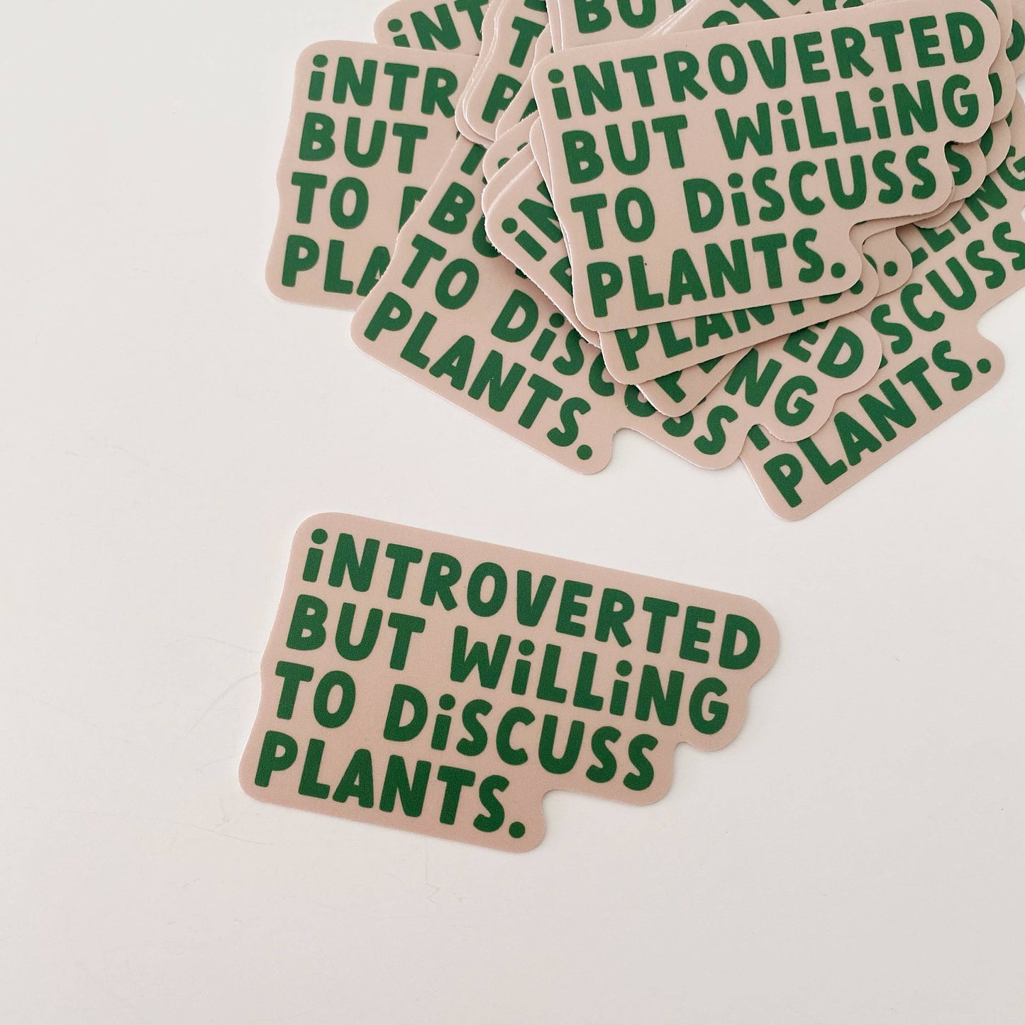 Introverted Plant Person Vinyl Sticker