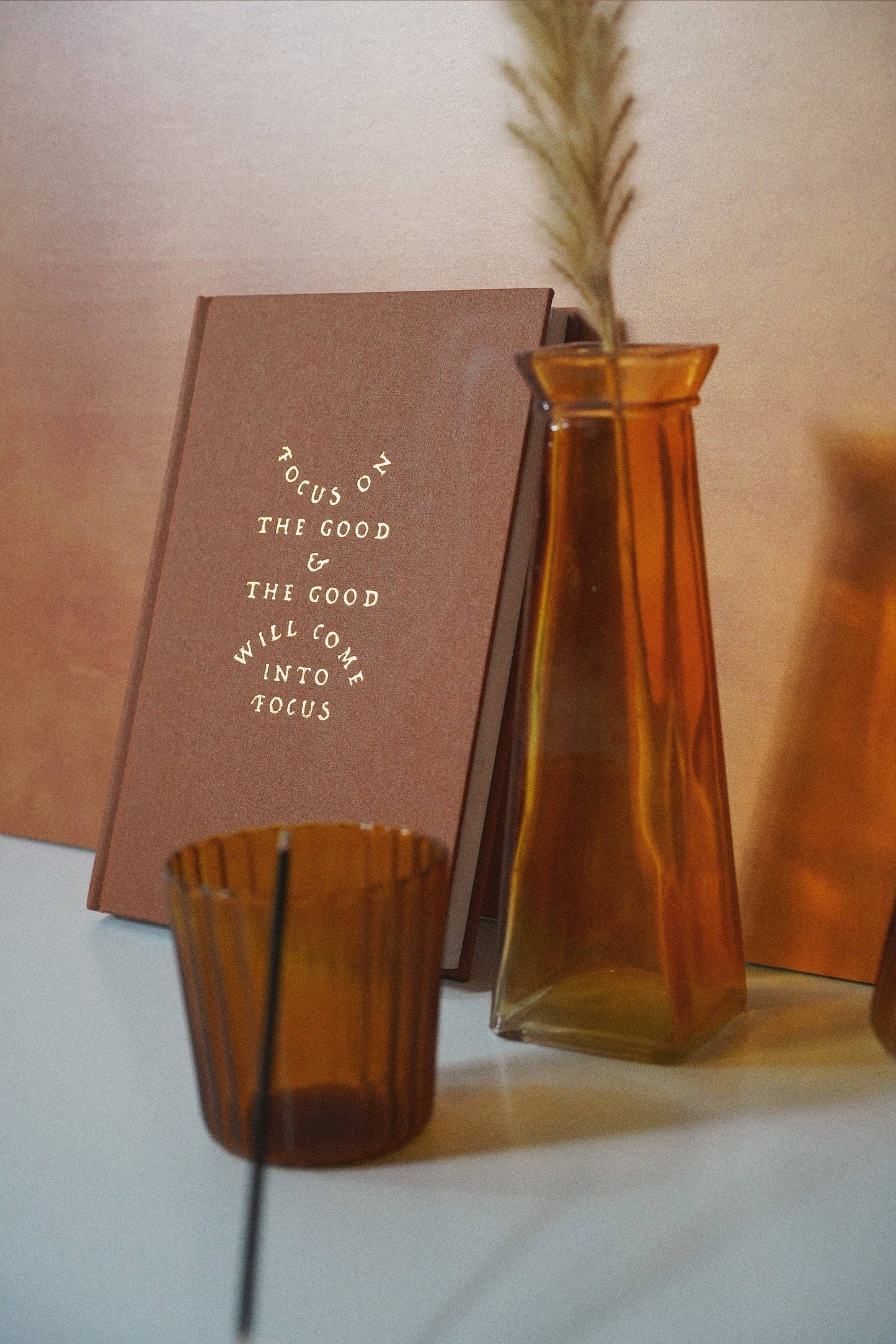 "Focus On The Good" Linen-Bound Journal