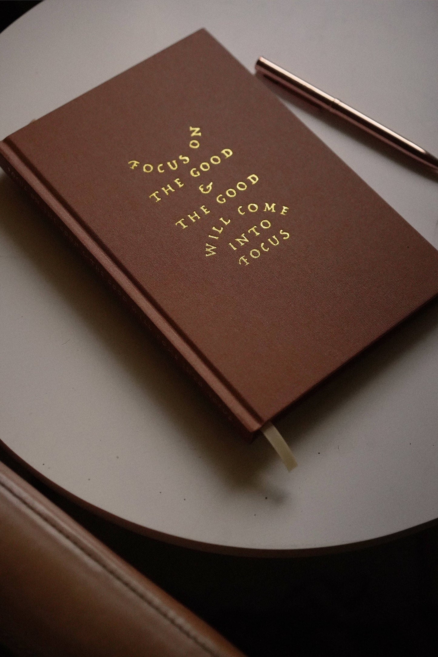 "Focus On The Good" Linen-Bound Journal