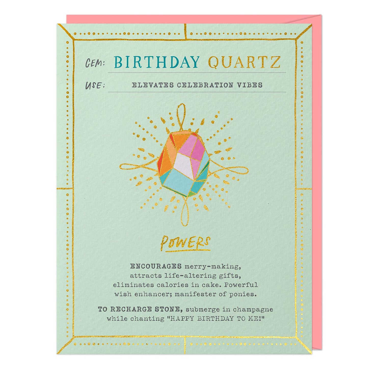 "Birthday Quartz" Greeting Card