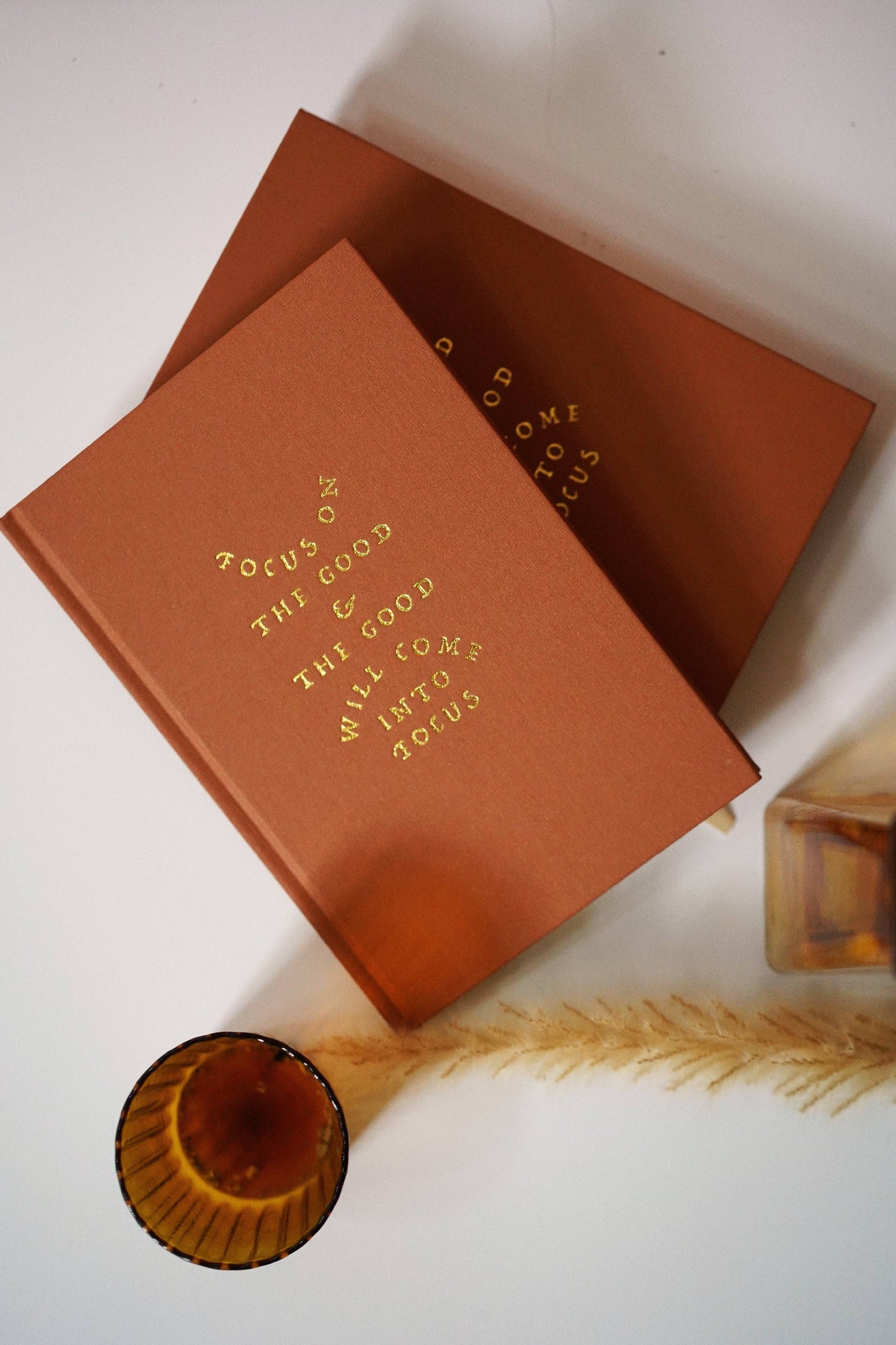 "Focus On The Good" Linen-Bound Journal