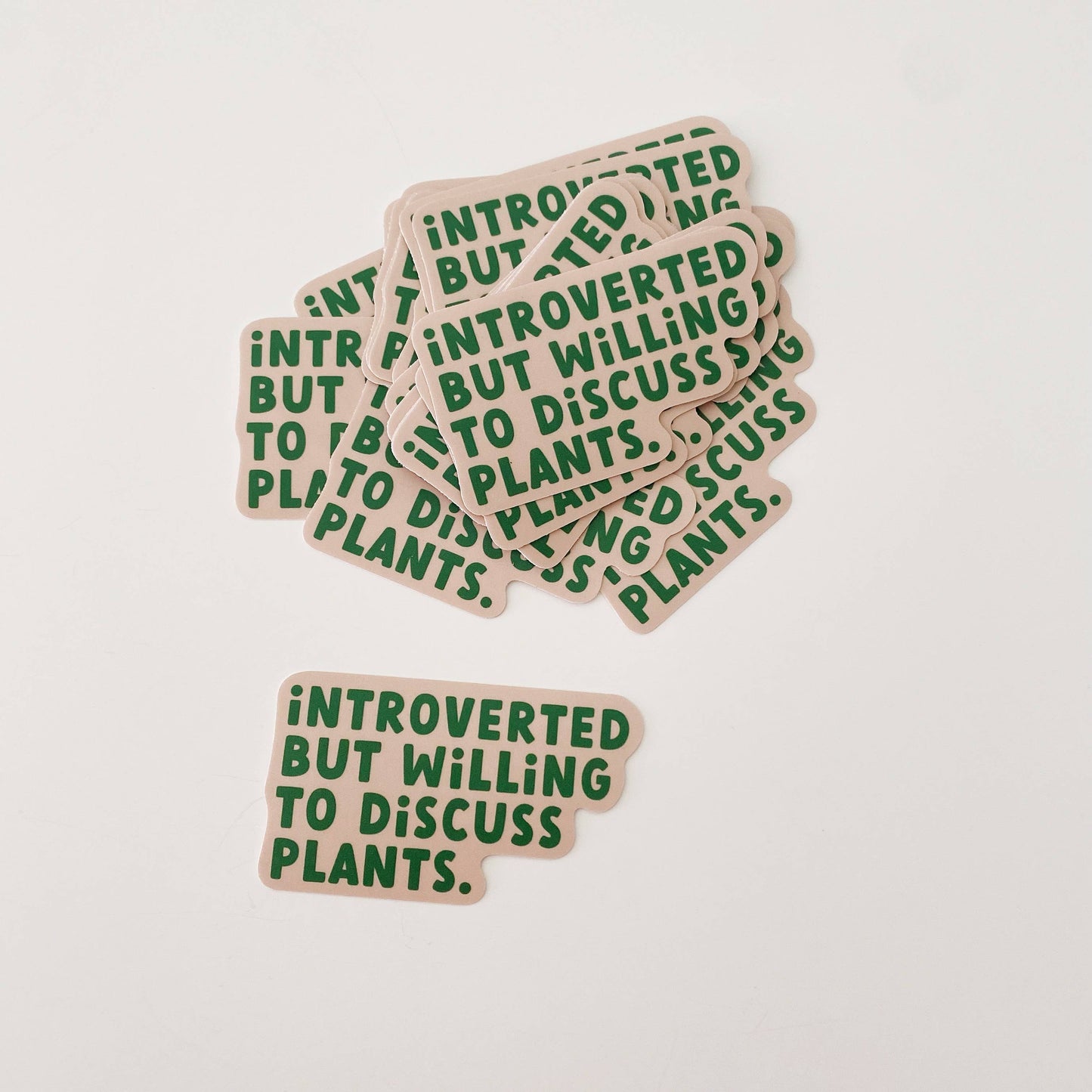 Introverted Plant Person Vinyl Sticker